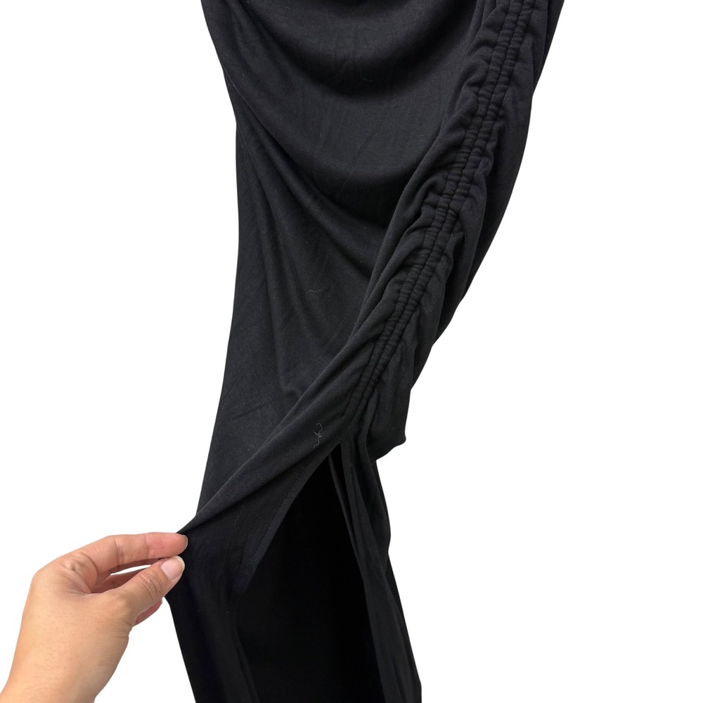 Superdown Black Ruched‎ Side Slit Maxi Skirt Size Small - Picture 5 of 8